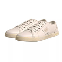 Dolce & Gabbana White Logo Plaque Leather Low Top Sneakers Shoes