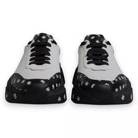 Dolce & Gabbana Black White Logo Monogram Daymaster Sneakers Shoes