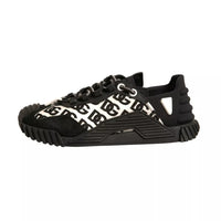 Dolce & Gabbana Black Logo Lace Up Low Top NS1 Sneakers Shoes