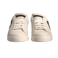 Dolce & Gabbana White Crown Patch Portofino Sneakers Shoes