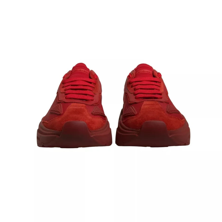 Dolce & Gabbana Red Leather Daymaster Low Top Sneakers Shoes