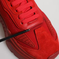 Dolce & Gabbana Red Leather Daymaster Low Top Sneakers Shoes