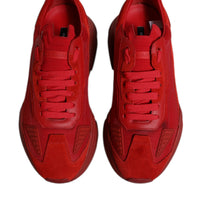 Dolce & Gabbana Red Leather Daymaster Low Top Sneakers Shoes