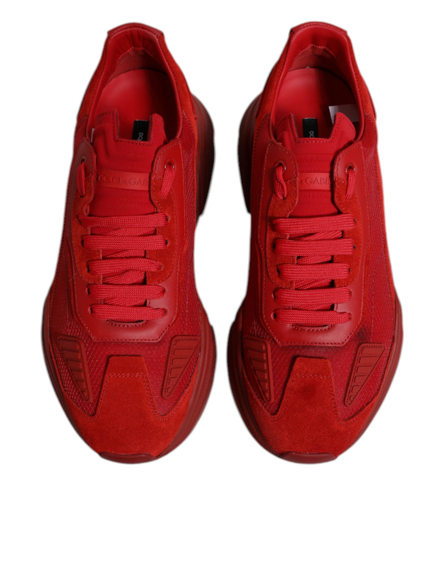 Dolce & Gabbana Red Leather Daymaster Low Top Sneakers Shoes