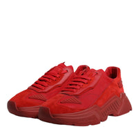 Dolce & Gabbana Red Leather Daymaster Low Top Sneakers Shoes