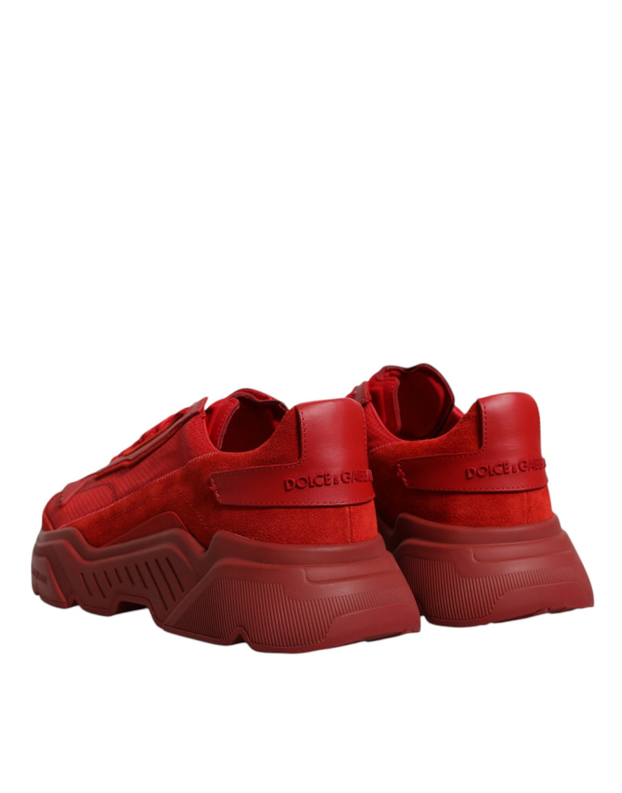 Dolce & Gabbana Red Leather Daymaster Low Top Sneakers Shoes