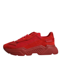 Dolce & Gabbana Red Leather Daymaster Low Top Sneakers Shoes