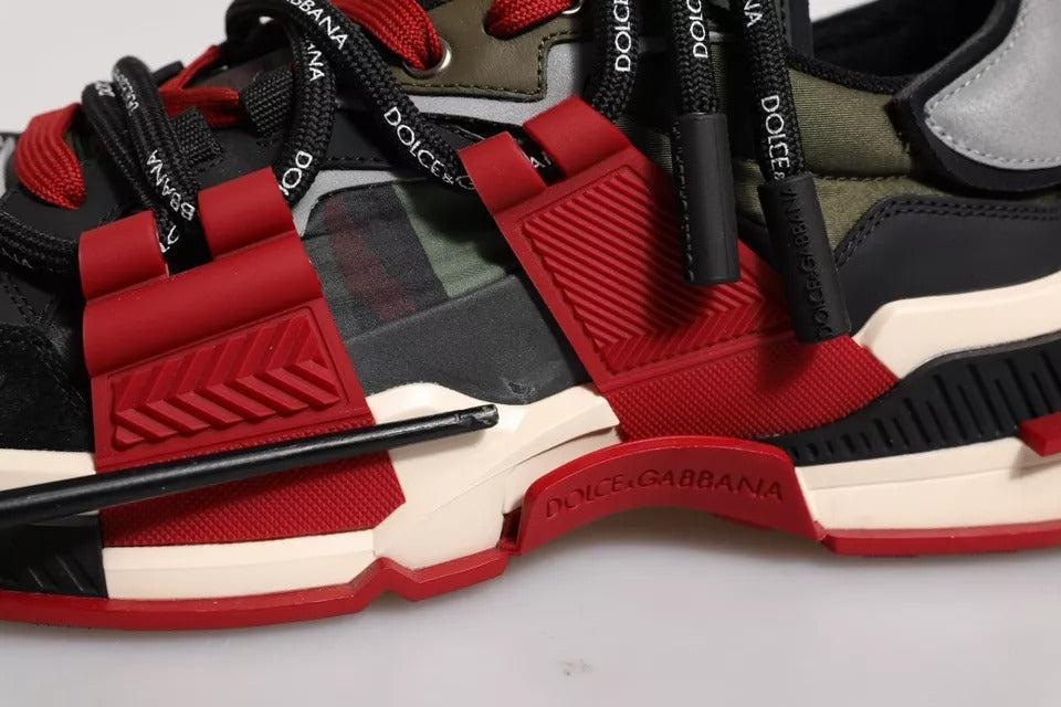 Dolce &amp; Gabbana Multicolor Panelled Space Sneakers Shoes