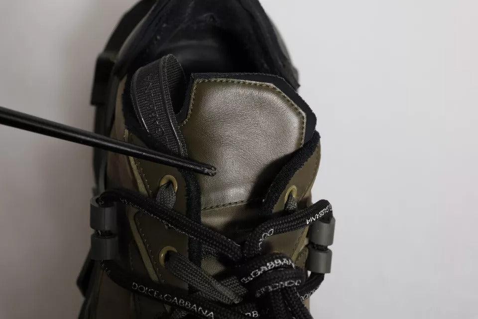Dolce &amp; Gabbana Military Green Space Low Top Sneakers Shoes