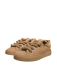 Dolce & Gabbana Brown Jute Fabric Low Top Men Sneakers Shoes