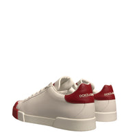 Dolce & Gabbana White Leather Logo Portofino Sneakers Shoes