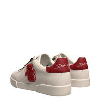 Dolce & Gabbana White Leather DG Logo Low Top Sneakers Shoes