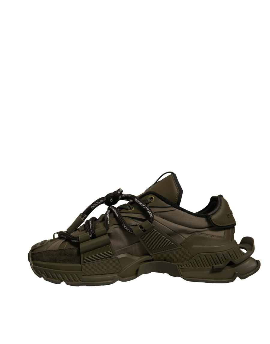 Dolce & Gabbana Military Green Space Low Top Sneakers Shoes