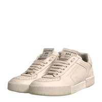 Dolce & Gabbana White Miami Leather Low Top Sneakers Shoes