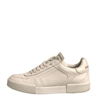 Dolce & Gabbana White Miami Leather Low Top Sneakers Shoes