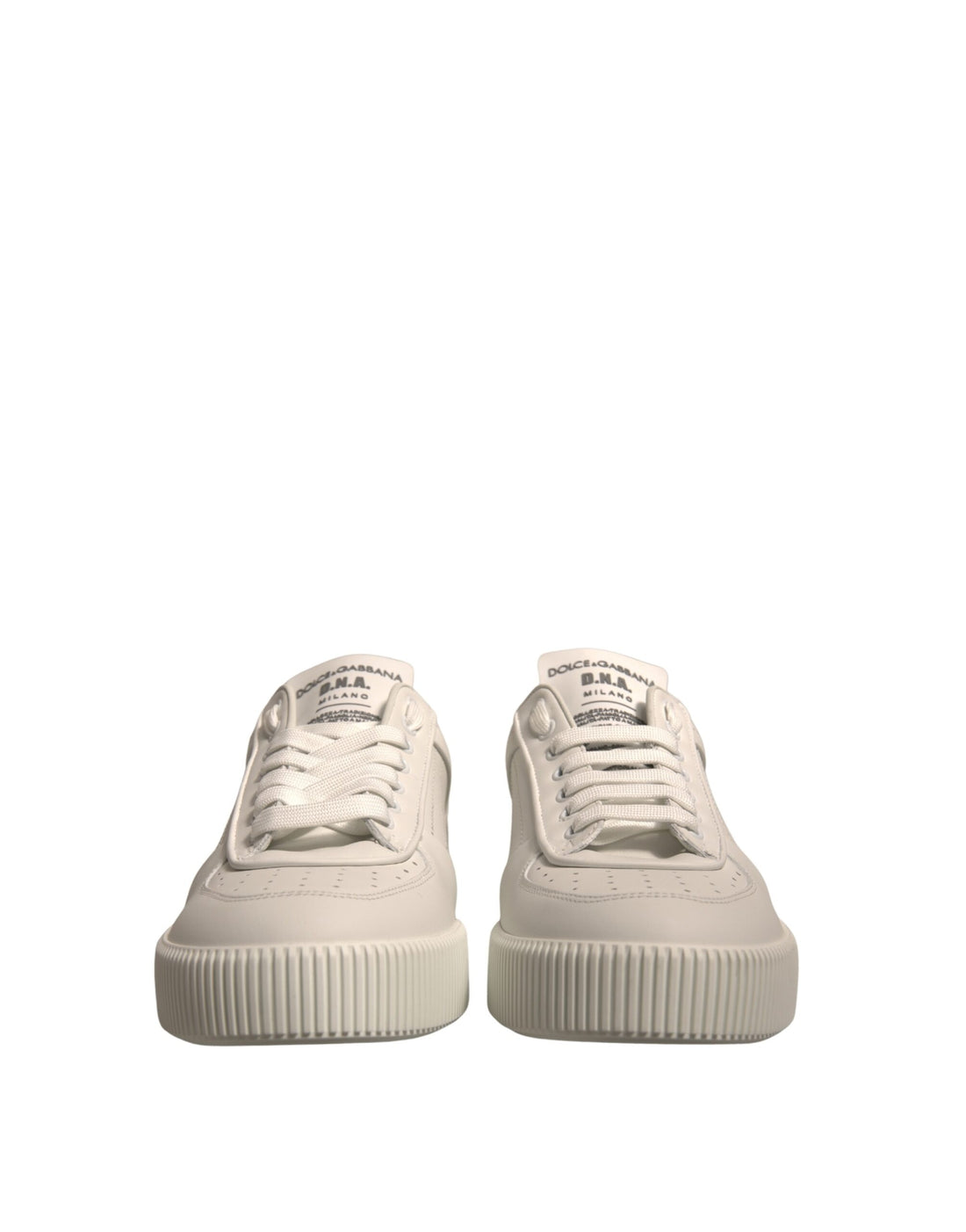 Dolce & Gabbana White Miami Leather Low Top Sneakers Shoes