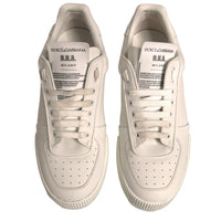 Dolce & Gabbana White Miami Leather Low Top Sneakers Shoes