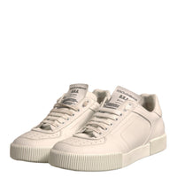 Dolce & Gabbana White Miami Leather Low Top Sneakers Shoes