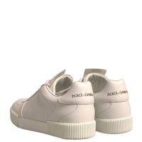 Dolce & Gabbana White Miami Leather Low Top Sneakers Shoes