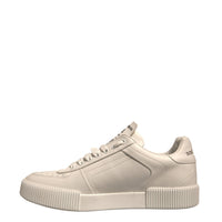 Dolce & Gabbana White Leather DG Logo Low Top Sneakers Shoes