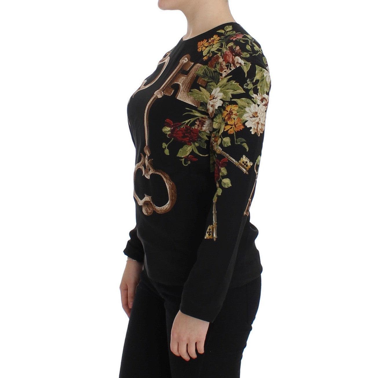 Dolce &amp; Gabbana Elegant Medieval Print Silk Blouse