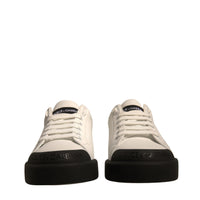 Dolce & Gabbana White Leather Logo Portofino Sneakers Shoes