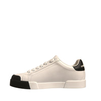 Dolce & Gabbana White Leather Logo Portofino Sneakers Shoes