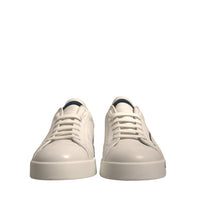 Dolce & Gabbana White Blue Logo Portofino Sneakers Shoes