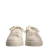 Dolce & Gabbana White Blue Logo Portofino Sneakers Shoes