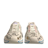 Dolce & Gabbana White Daymaster Hand Painted Sneakers Shoes