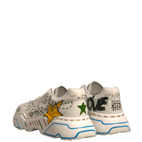 Dolce & Gabbana White Daymaster Hand Painted Sneakers Shoes