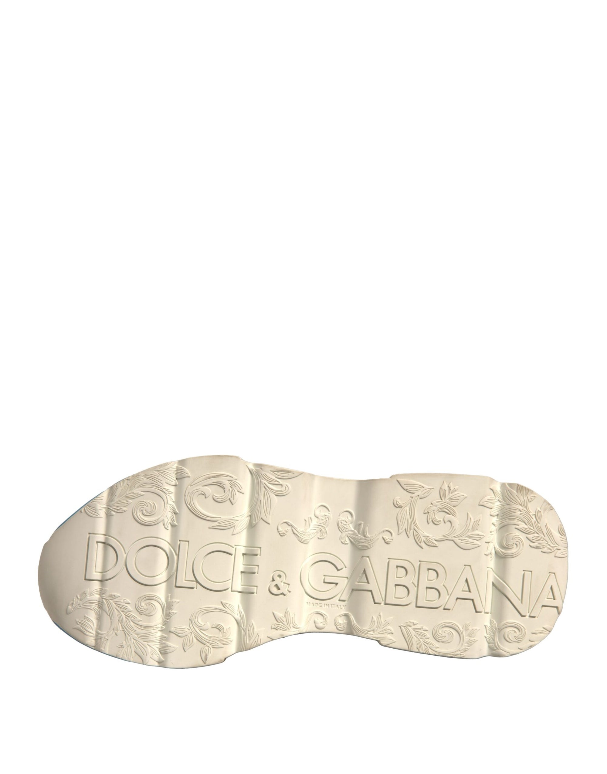 Dolce &amp; Gabbana White Daymaster Hand Painted Sneakers Shoes