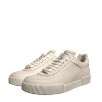 Dolce & Gabbana White Miami Leather Low Top Sneakers Shoes