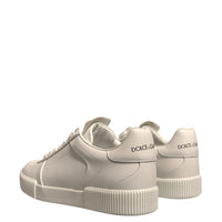 Dolce & Gabbana White Miami Leather Low Top Sneakers Shoes