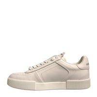 Dolce & Gabbana White Miami Leather Low Top Sneakers Shoes