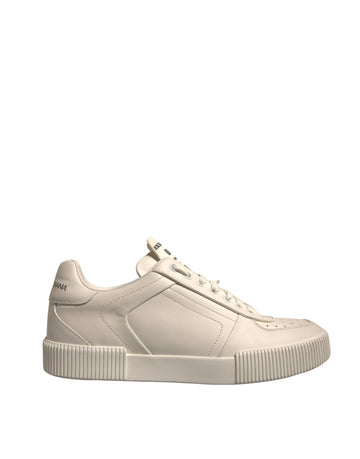 Dolce & Gabbana White Miami Leather Low Top Sneakers Shoes