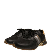 Dolce & Gabbana Black Gold Logo Casual Men Sneakers Shoes