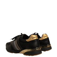 Dolce & Gabbana Black Gold Logo Casual Men Sneakers Shoes