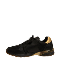 Dolce & Gabbana Black Gold Logo Casual Men Sneakers Shoes