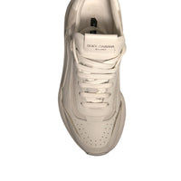 Dolce & Gabbana White Daymaster Leather Low Top Sneakers Shoes