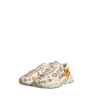 Dolce & Gabbana White Daymaster Hand Painted Sneakers Shoes