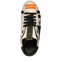 Dolce & Gabbana White Calfskin Patch Portofino Sneakers Shoes