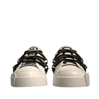 Dolce & Gabbana White Leather Portofino Low Top Sneakers Shoes