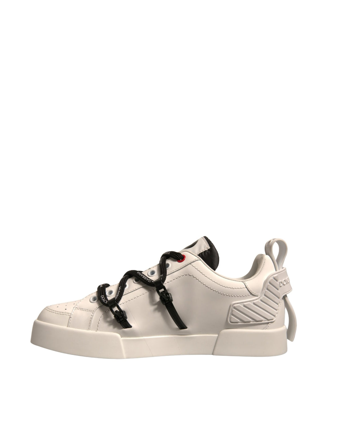 Dolce & Gabbana White Leather Portofino Low Top Sneakers Shoes