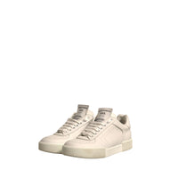 Dolce & Gabbana White Miami Leather Low Top Sneakers Shoes