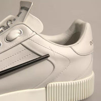 Dolce & Gabbana White Miami Leather Low Top Sneakers Shoes