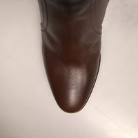 Dolce & Gabbana Brown Leather Heels Mid Calf Boots Shoes