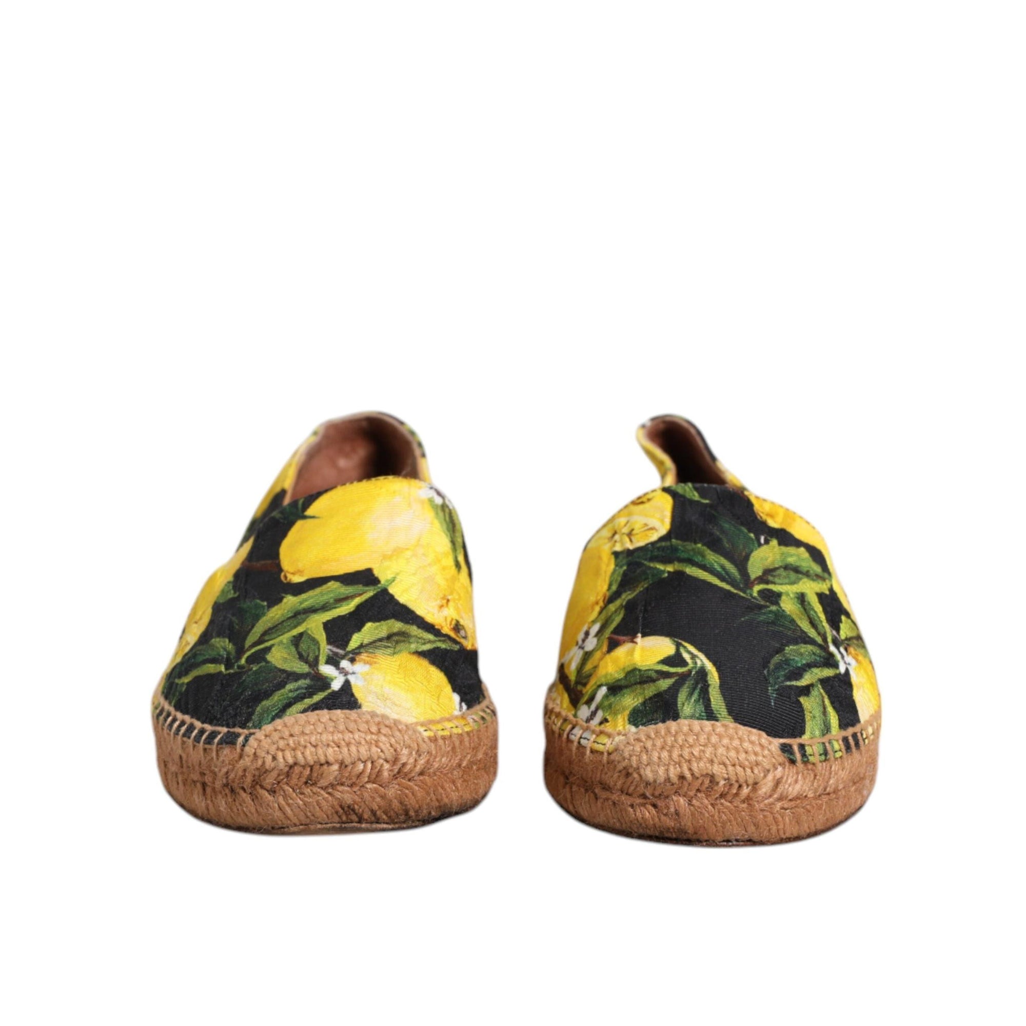 Dolce &amp; Gabbana Multicolor Lemon Slip On Espadrilles Shoes