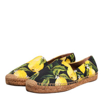 Dolce & Gabbana Multicolor Lemon Slip On Espadrilles Shoes