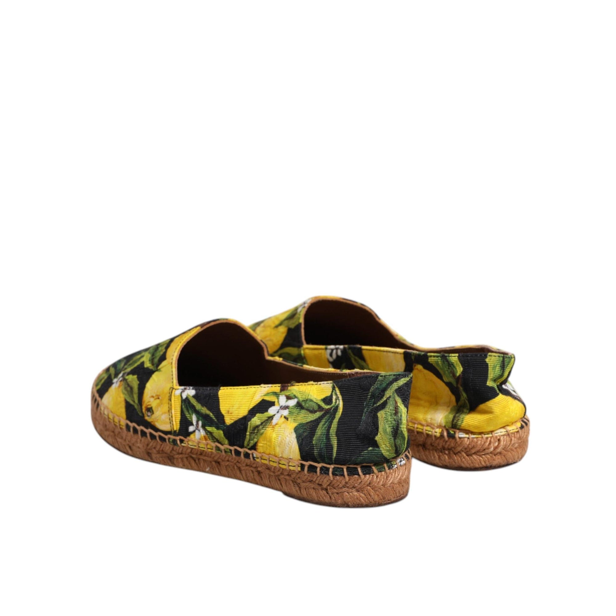 Dolce &amp; Gabbana Multicolor Lemon Slip On Espadrilles Shoes